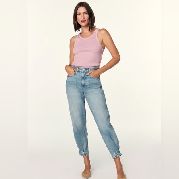 AMO Jeans Loving Gratitude Tapered Leg 26 MADE IN USA - Picture 1 of 12